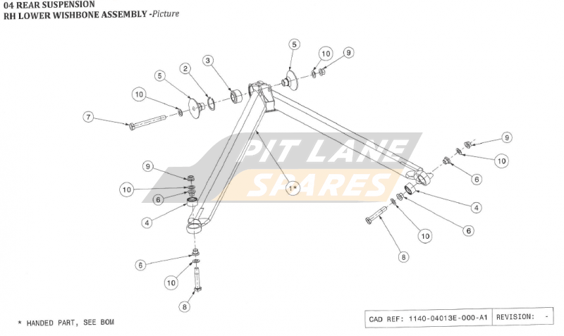 RH LWR WISHBONE ASSY Diagram